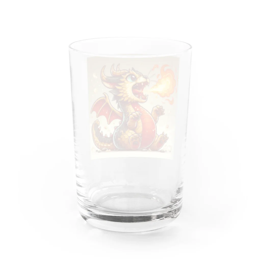 nekodoragonの火噴き猫ドラゴン Water Glass :back