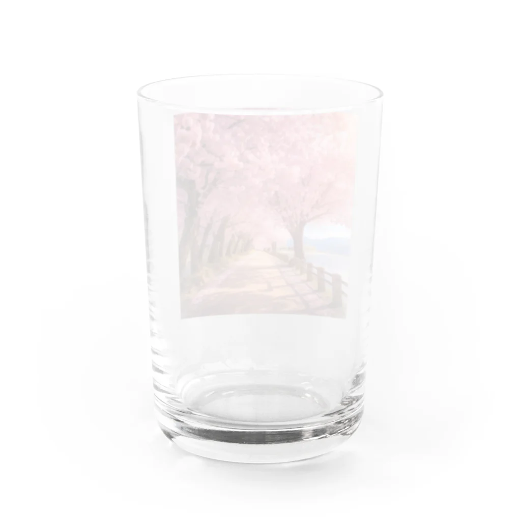 AQUAMETAVERSEの桜並木　なでしこ1478 Water Glass :back