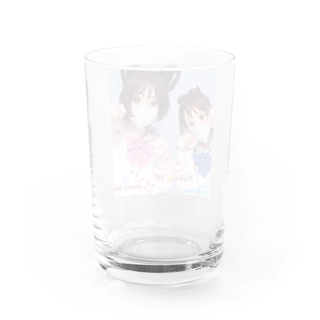 midori_kawaのYuki&JK セーラー服コラボ 夢をつかみ取れ❗️ Water Glass :back