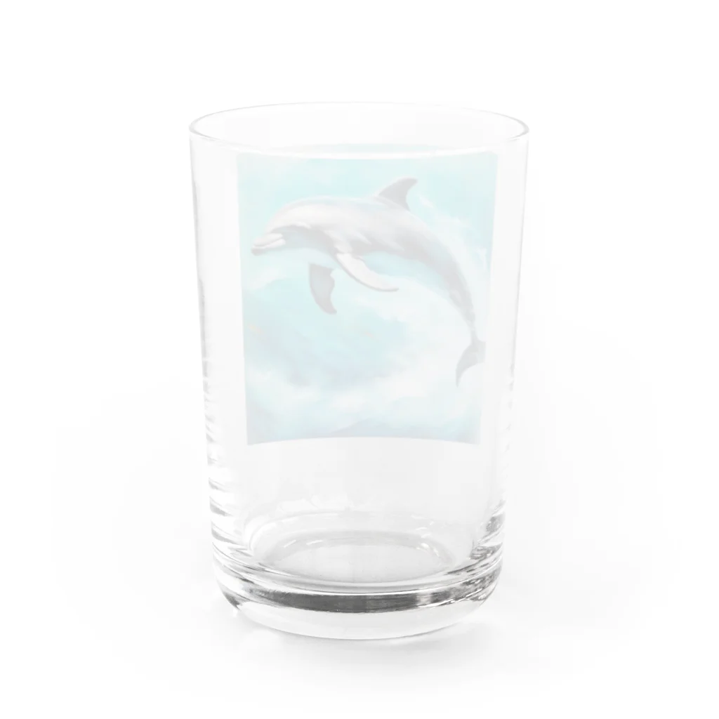 sora377の水中のバレリーナ、イルカ Water Glass :back