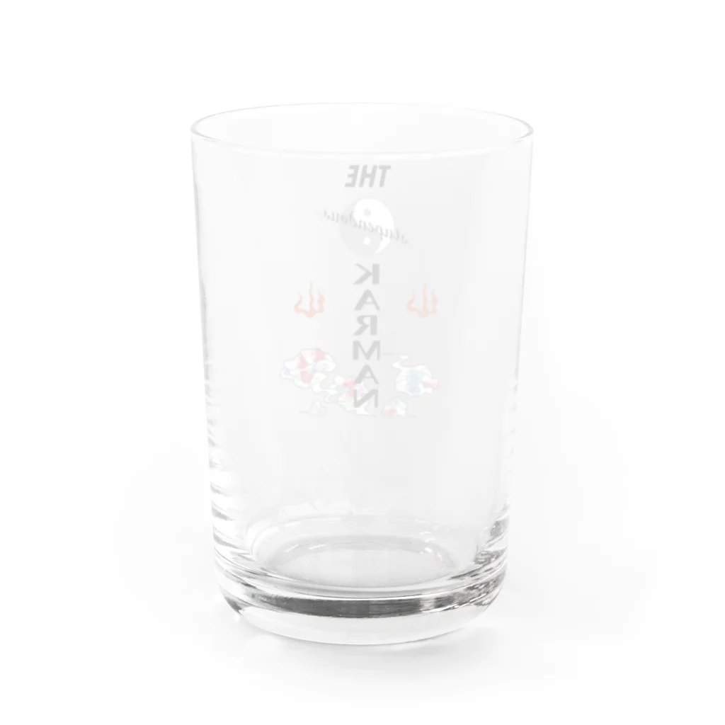 Every weekend nightmareの大いなる業(karman) Water Glass :back