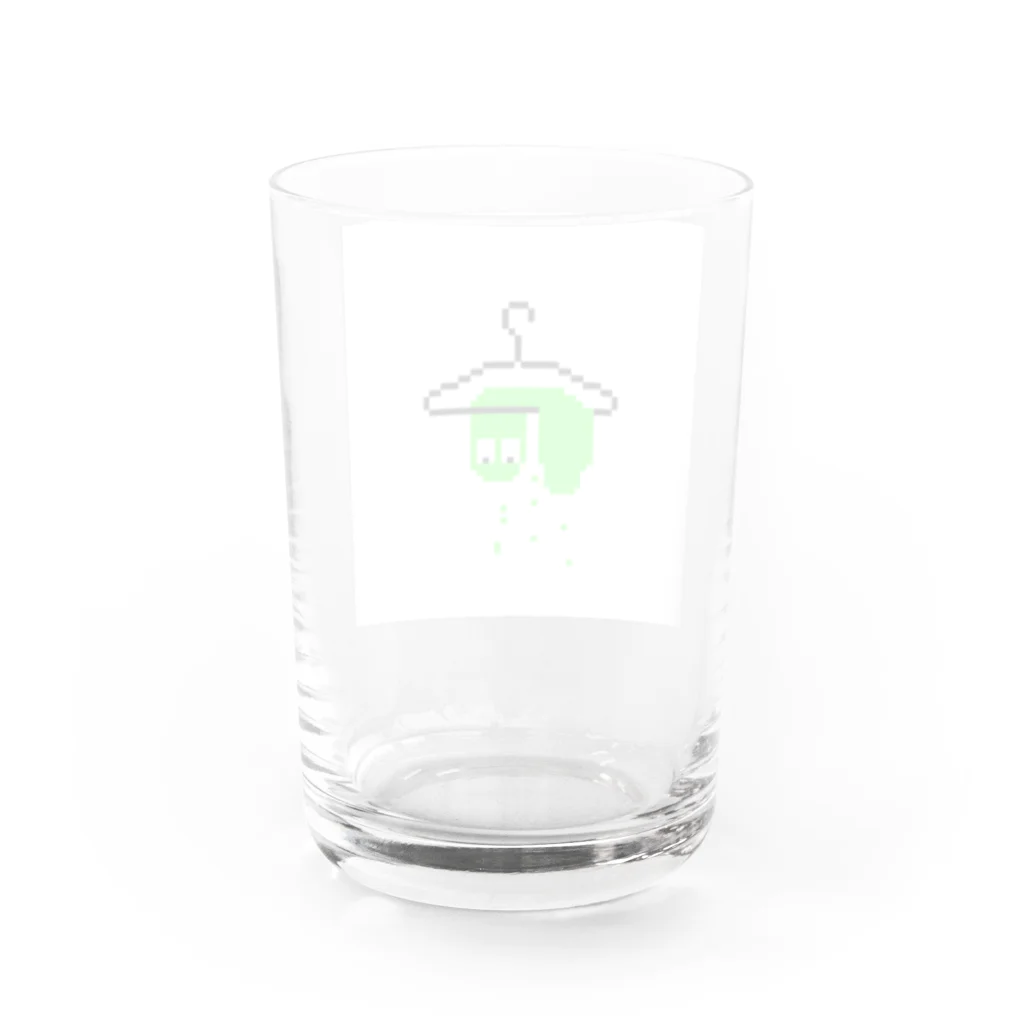 きんぎょのハンガーにかかった緑スライム Water Glass :back