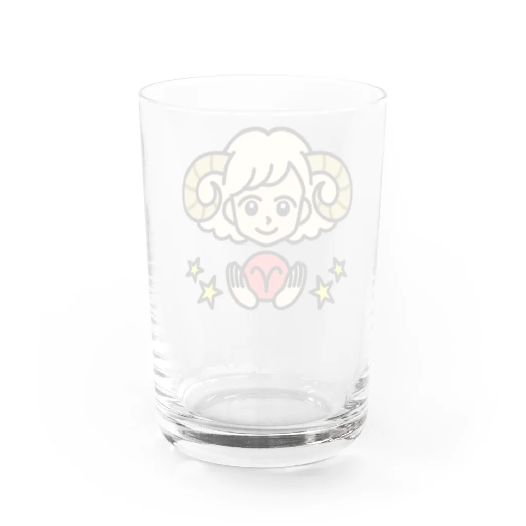 Yukarinaの星座ショップのおひつじ座♈ Water Glass :back