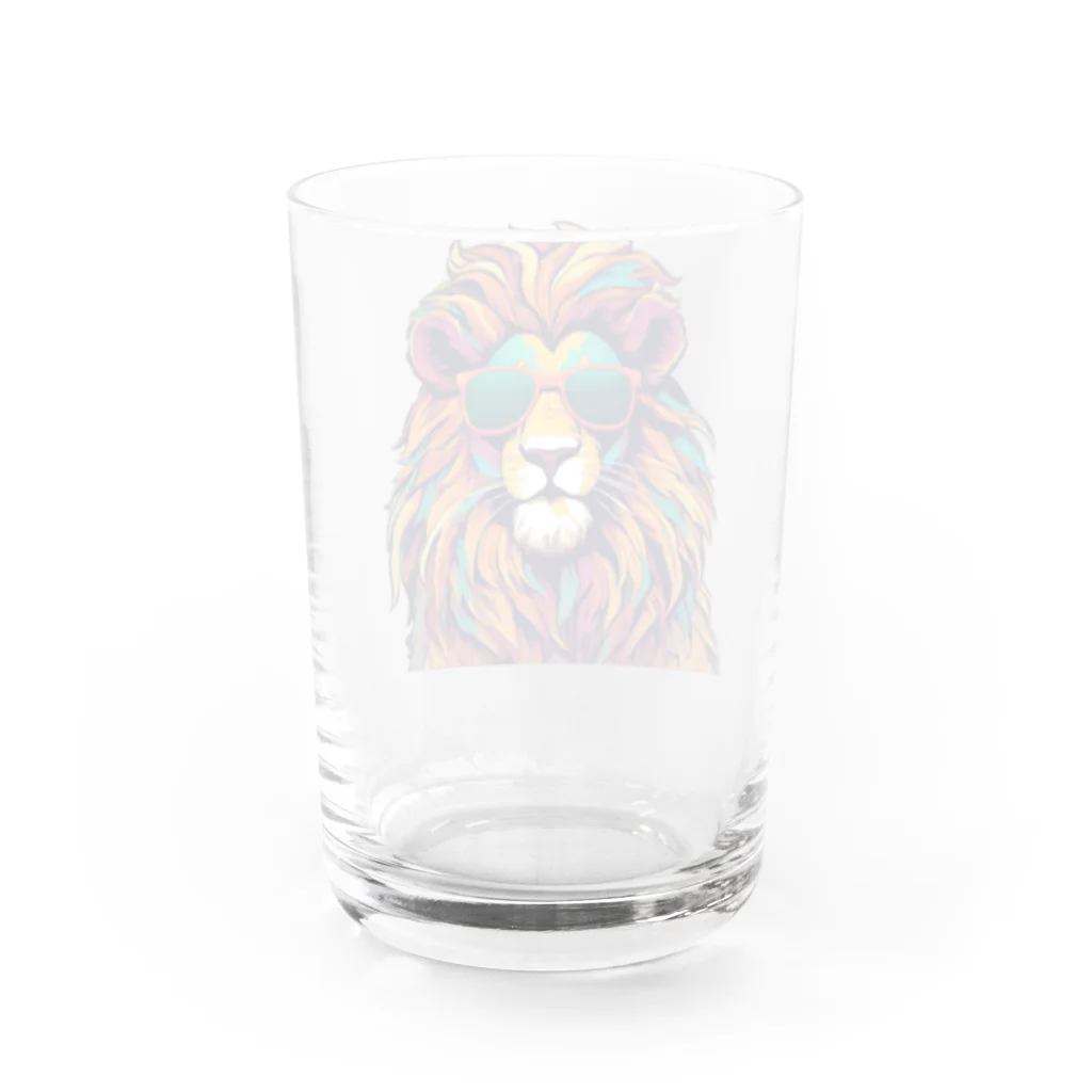 マジカルメッセージのライオンのロックシンガー Water Glass :back