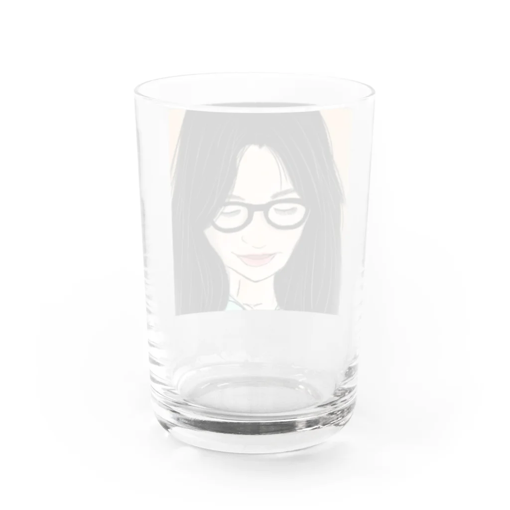 みつまめこshopのメガネ美人 Water Glass :back