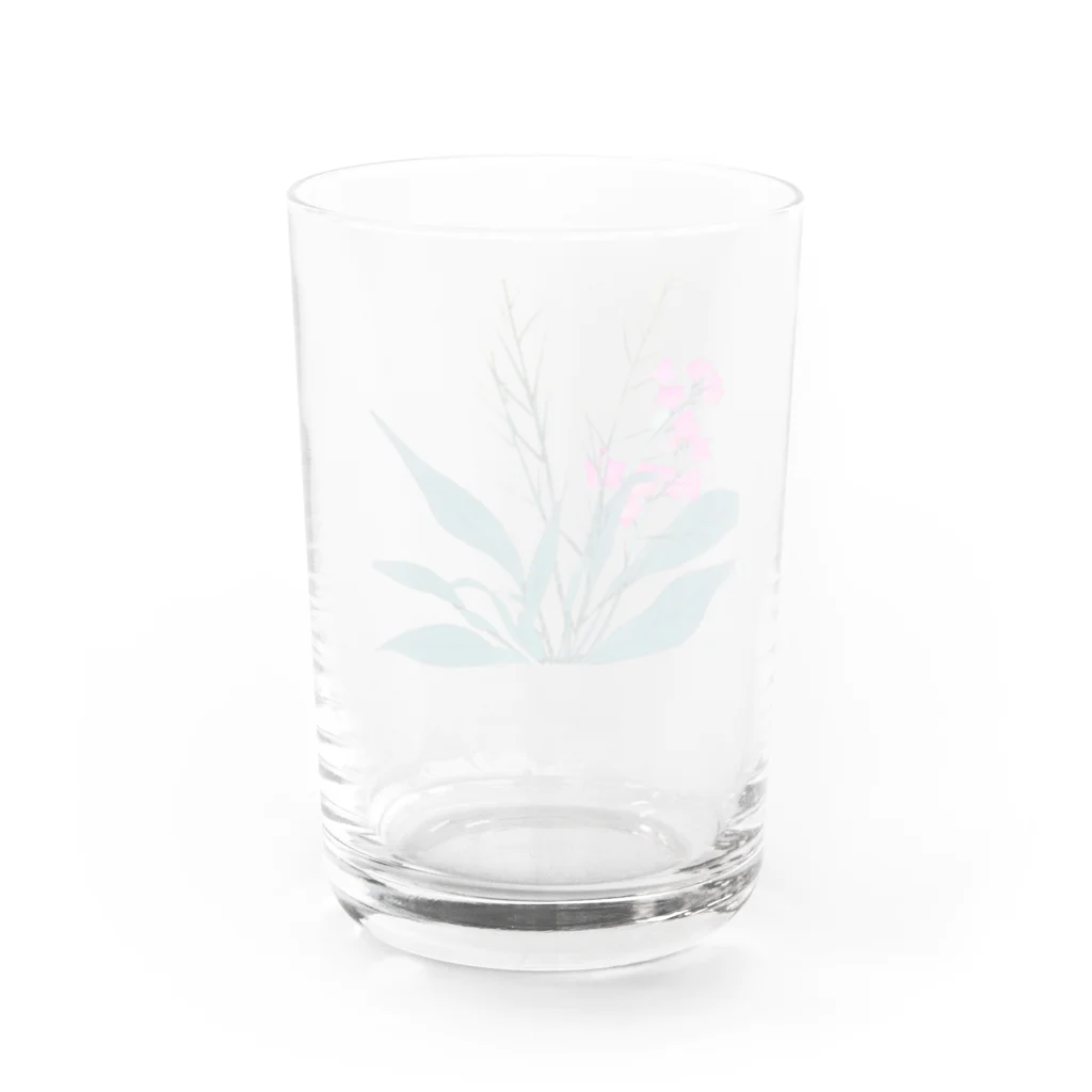 RetrowaveFlowerのRetrowaveFlower-エニシダ- Water Glass :back