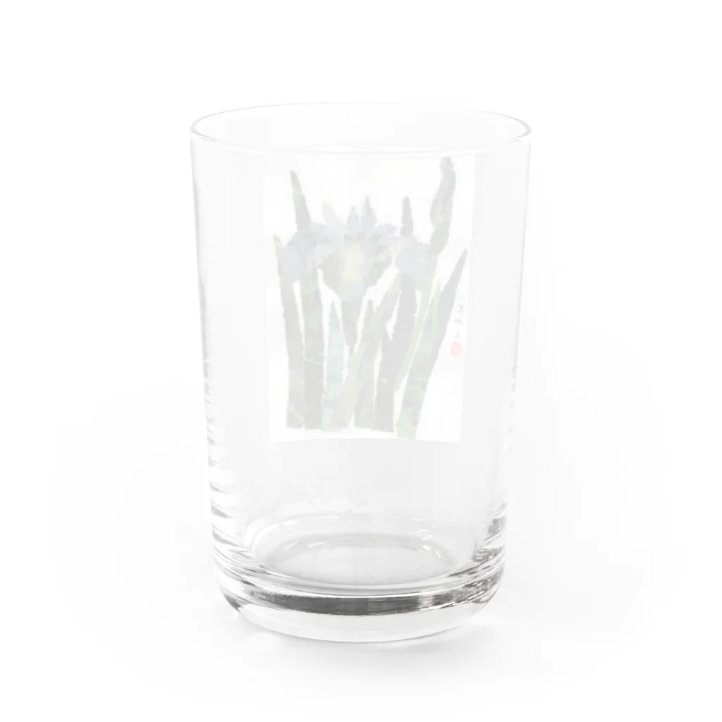 とみよのちぎり絵のとみよのお花 Water Glass :back