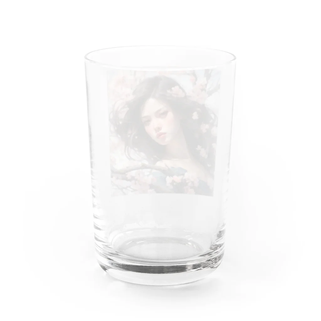 AQUAMETAVERSEの桜の花の中かで、、女性　なでしこ1478 Water Glass :back