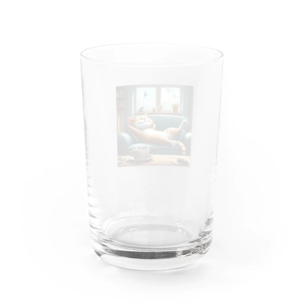 能天気ライフの能天気ライフにゃんこ Water Glass :back