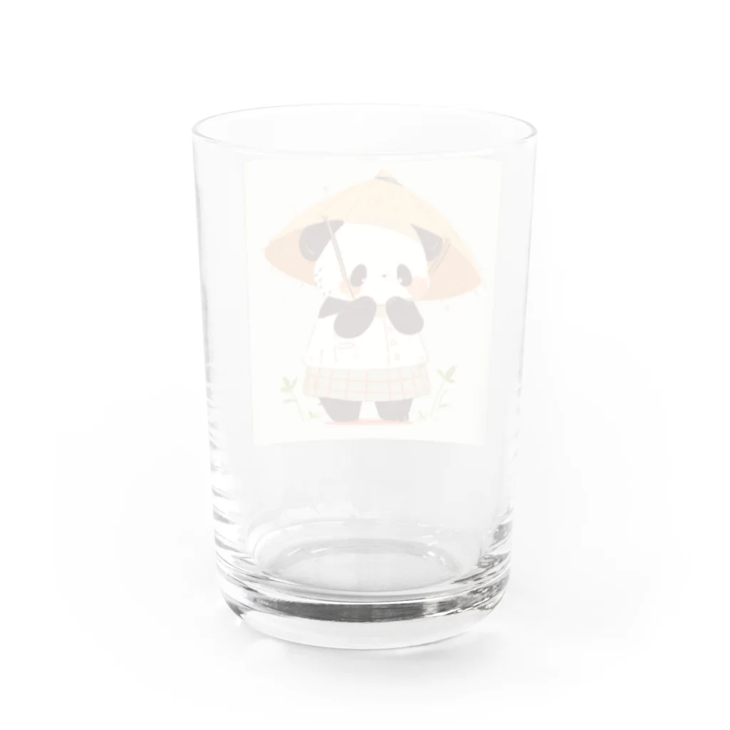 AQUAMETAVERSEの帽子をかぶった可愛いパンダ Marsa 106 Water Glass :back