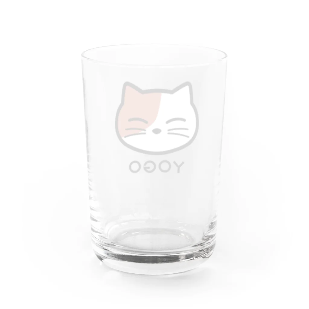 ヨゴ商店のヨゴにゃん（ロゴあり） Water Glass :back