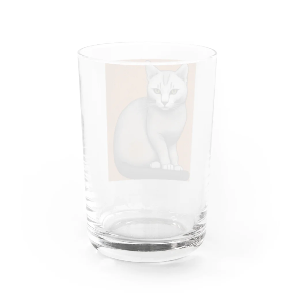 F2 Cat Design Shopのhairless cat 001 Water Glass :back