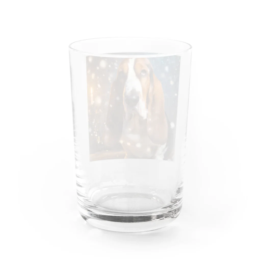 DREAMHOUSEの犬！(バセットハウンド) Water Glass :back