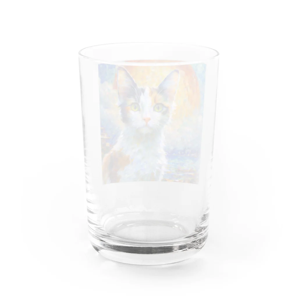 TEPPEI2024の日本の夜明けですニャン Water Glass :back