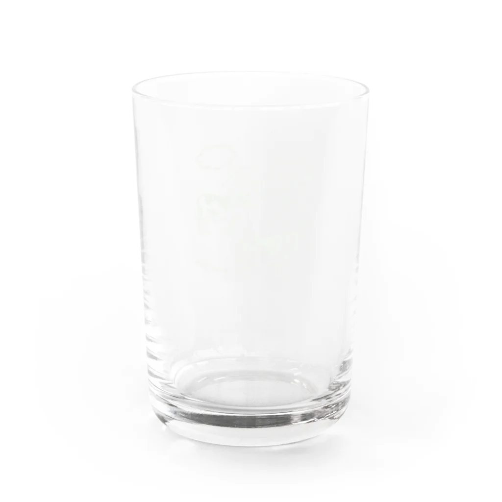 あかりの眠い牛くん Water Glass :back