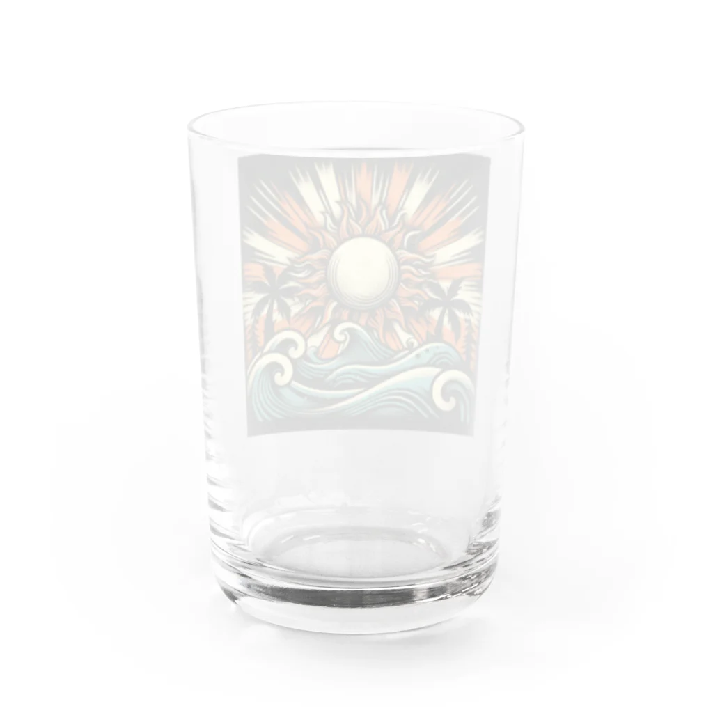 4146-の元気な太陽2 Water Glass :back