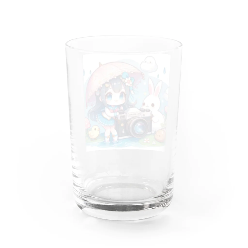 かるるんショップのカメラと傘とうさ耳少女とシリーズ　撮影 Water Glass :back