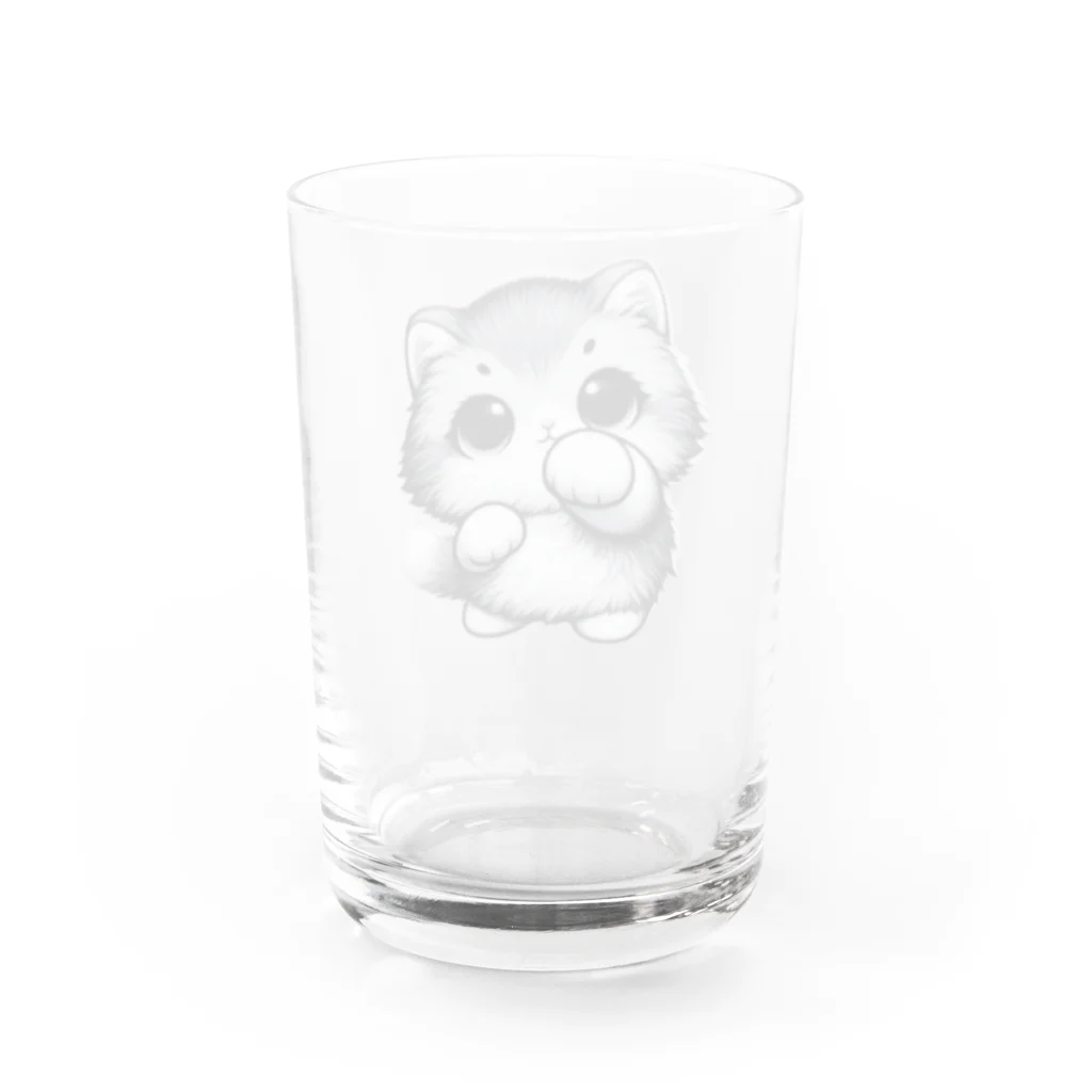 yumekauのニャンパンチ Water Glass :back