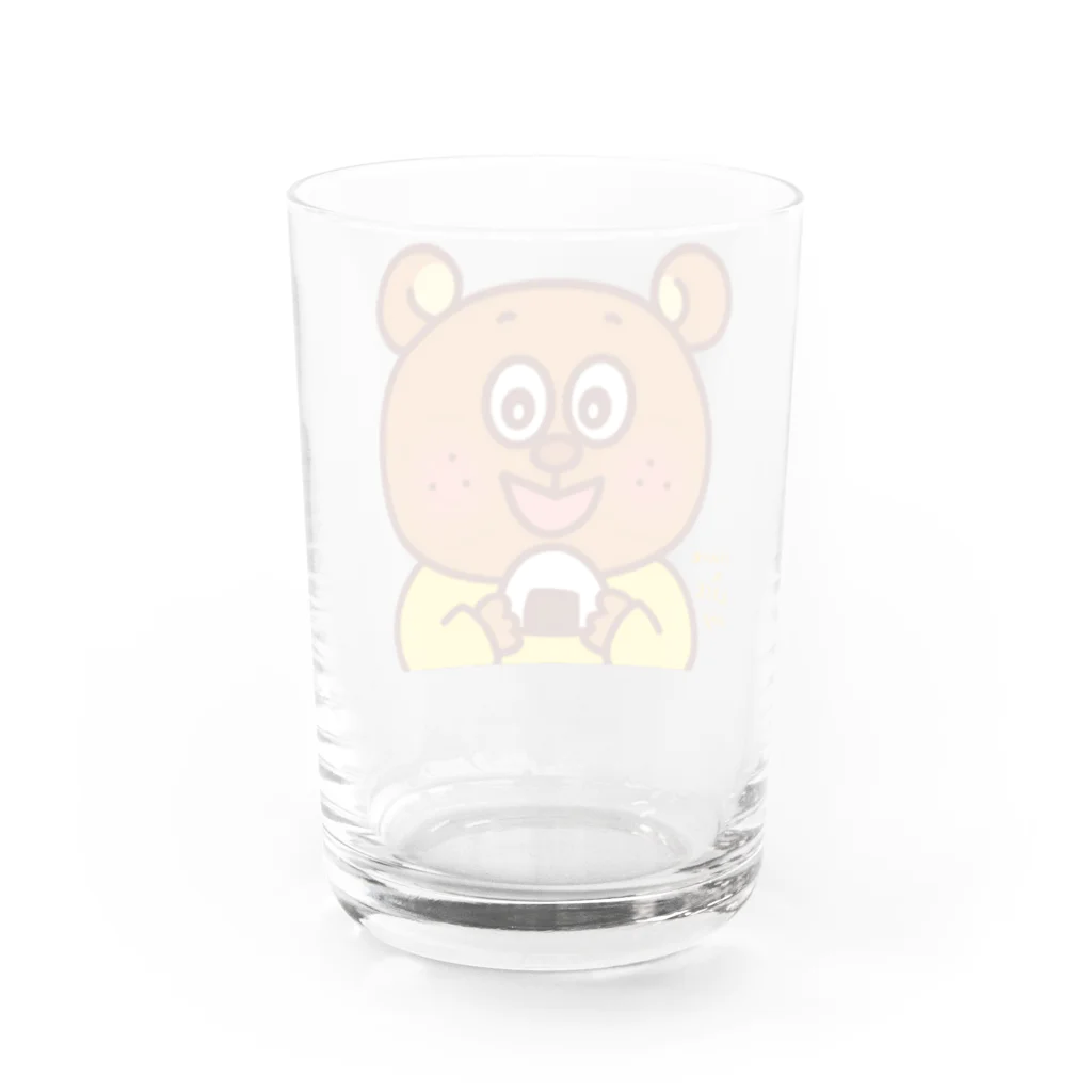 Have a RICE dayのおむすびベアーくんドリンクグラス Water Glass :back