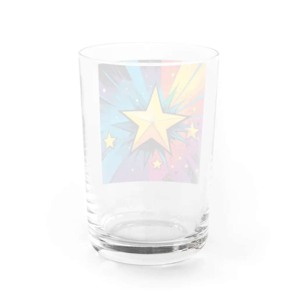 MOCHIDUKI商店のアメコミ風スター Water Glass :back