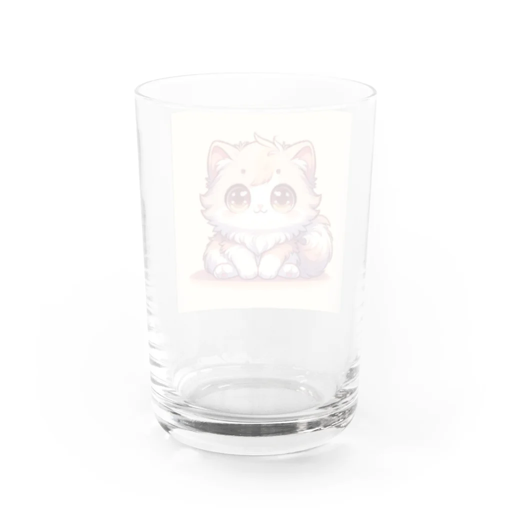 ネコ好き！！の遊び心あるポーズの可愛いネコ Water Glass :back