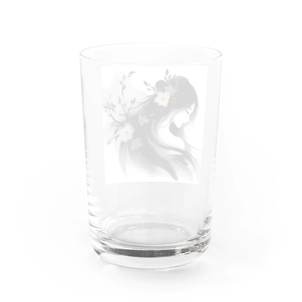 SUMIeの蜜柑色と女性 Water Glass :back