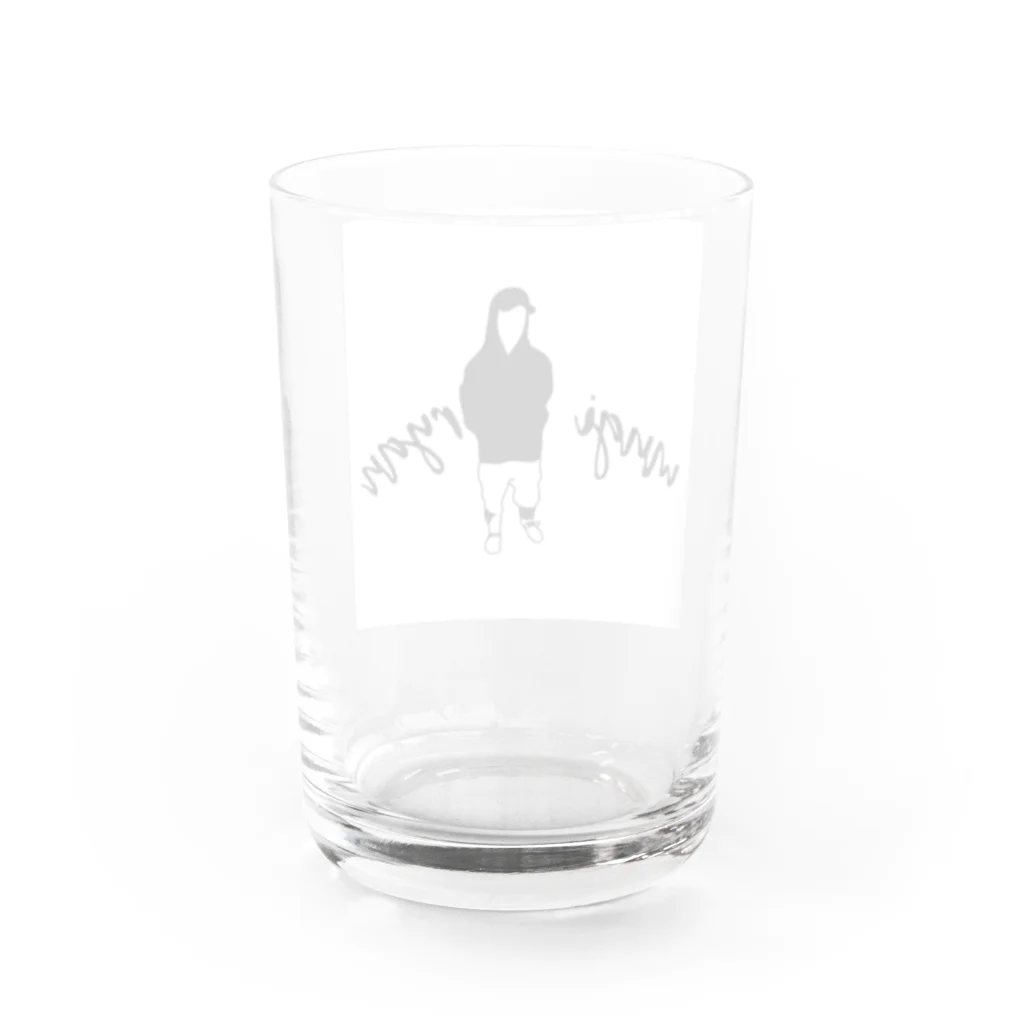 むぎライアンのモノクロパーカー Water Glass :back