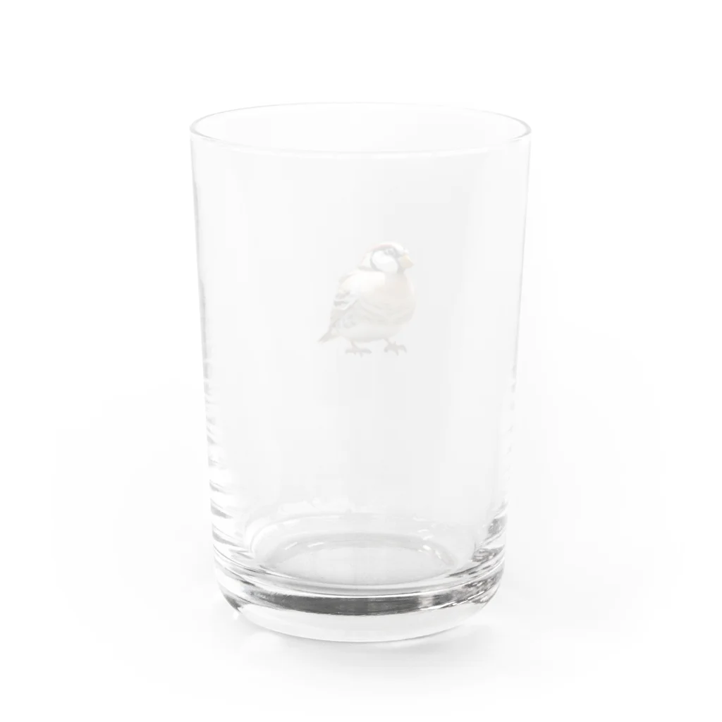 kikesdsのかっこいい雀 Water Glass :back