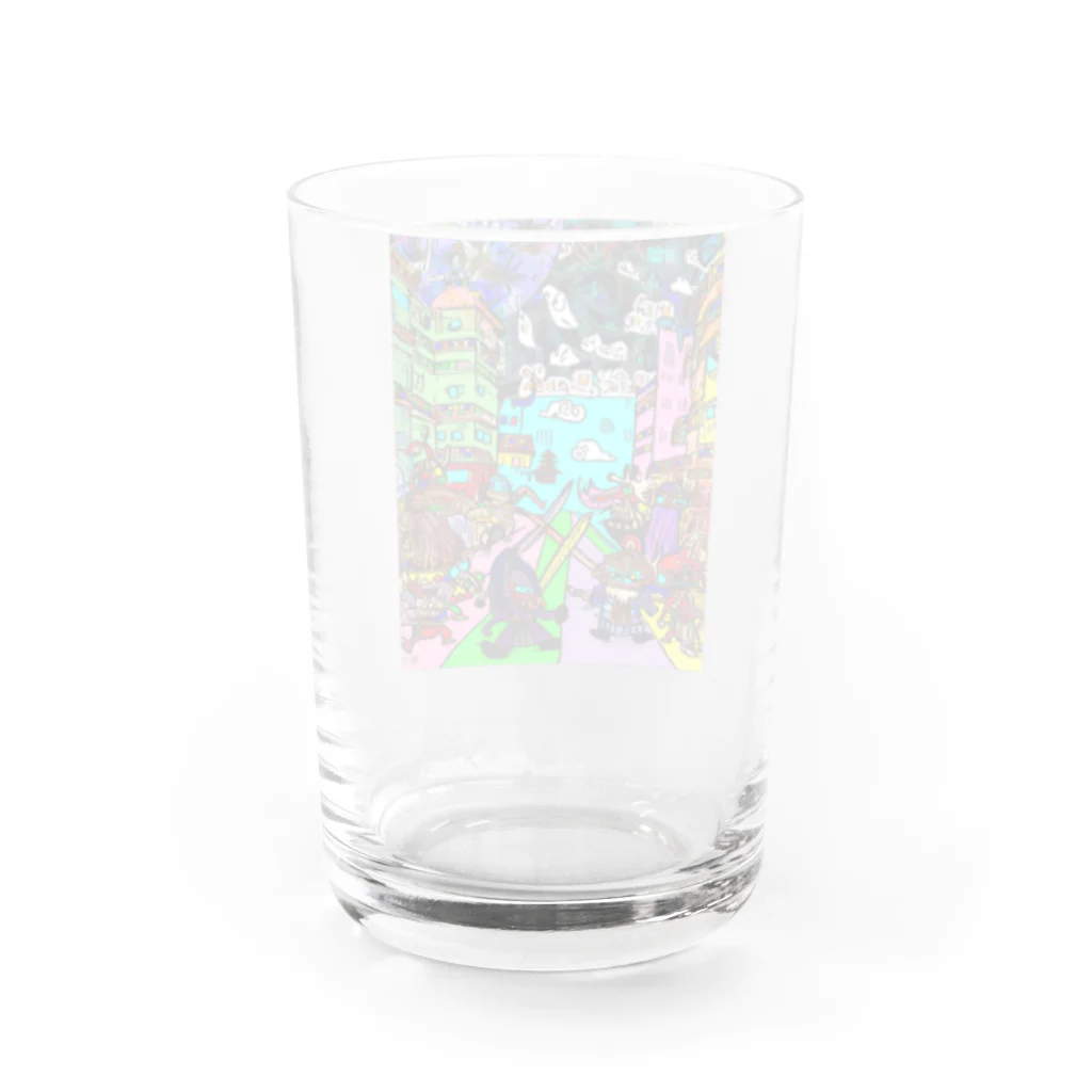 Ａ’ｚｗｏｒｋＳの宇宙人類皆兄弟 VERTICAL Water Glass :back