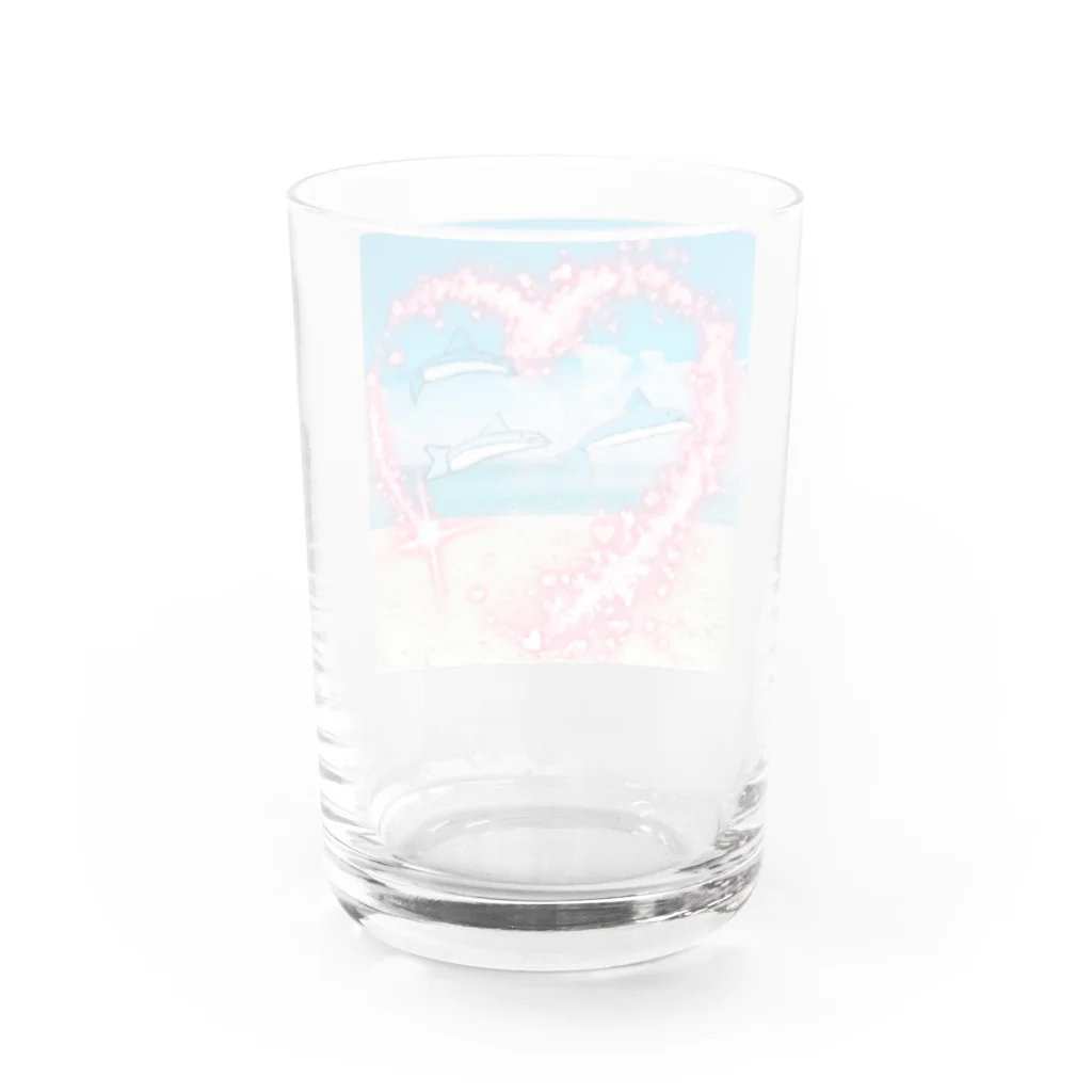 Shironekokuuのイルカくん Water Glass :back