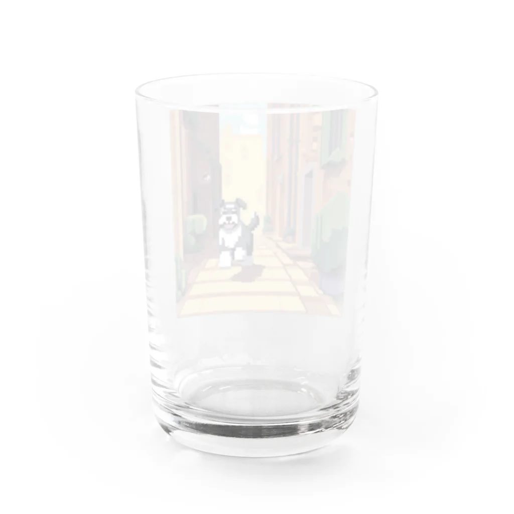 中村悠弥の街を走るシュナウザー Water Glass :back