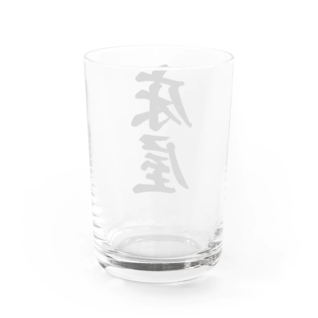 着る文字屋の床屋 Water Glass :back