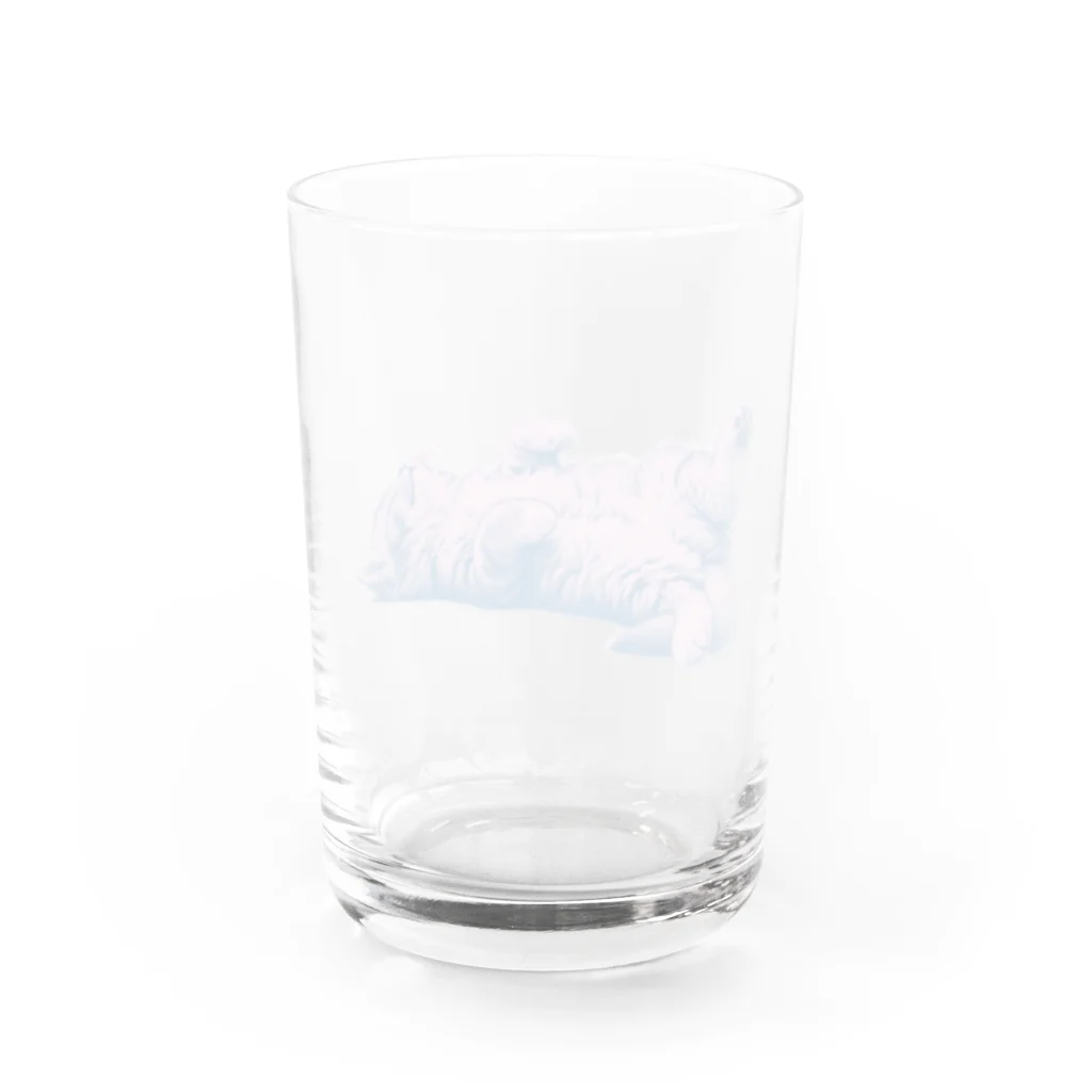 sansamのねこごろり Water Glass :back