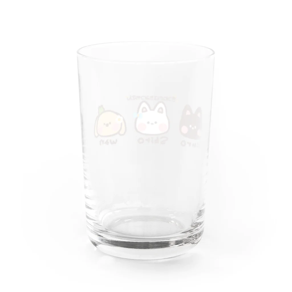 きつねのはちみつやさんのまちのどうぶつ３人組 Water Glass :back