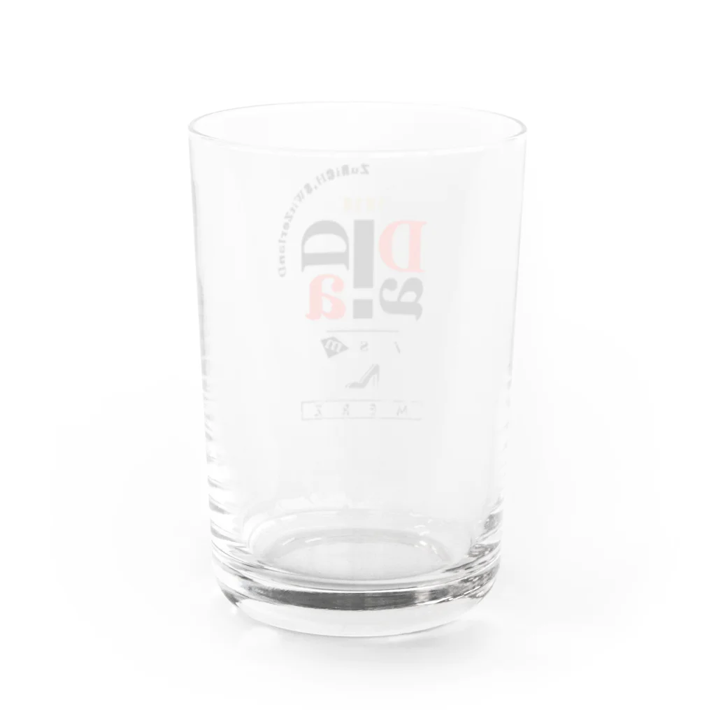 No.30_DesignWorks typographyのDadaism art Typography Design Water Glass :back