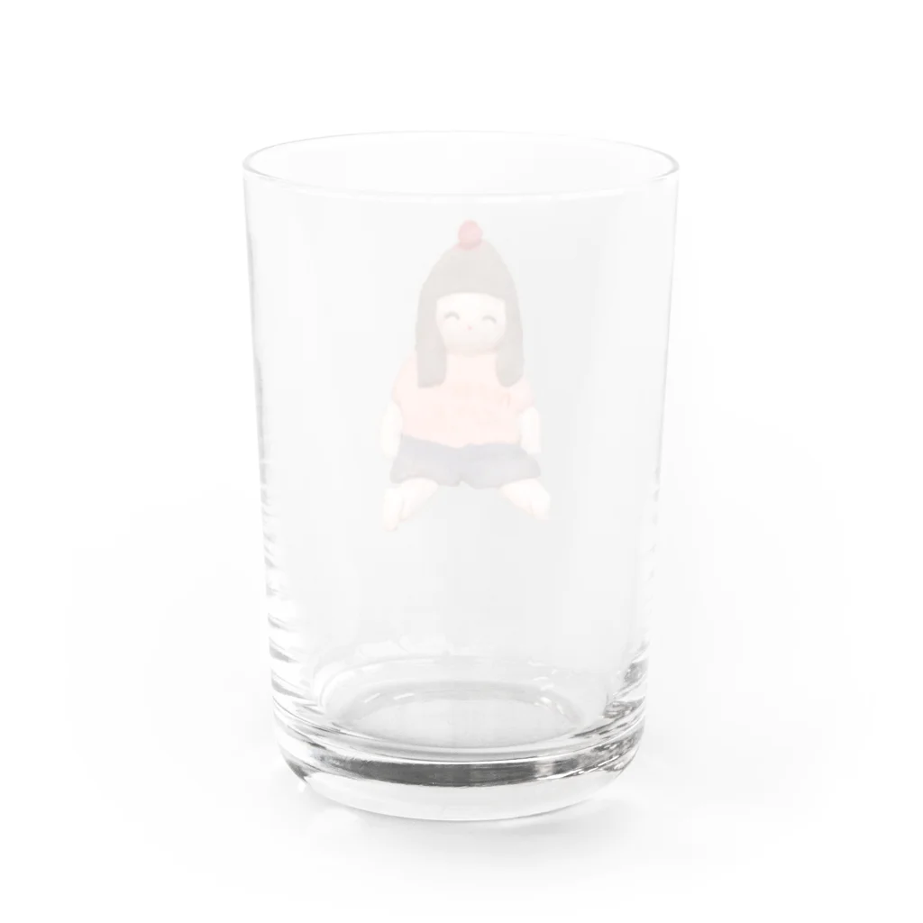 平和がいちばん屋さん（作：のんたこちゅ）の粘土になったのんたこちゅ Water Glass :back