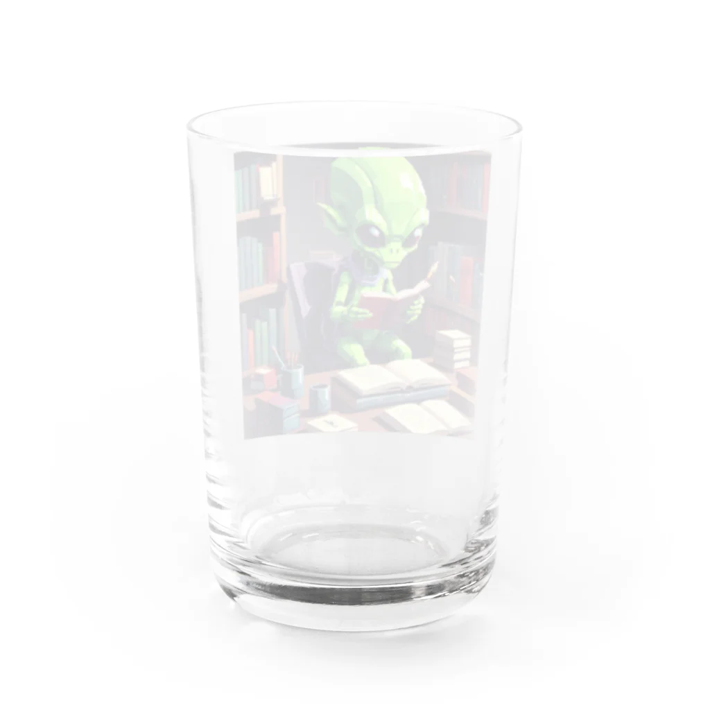 エイリアンストアの勉強する宇宙人 Water Glass :back