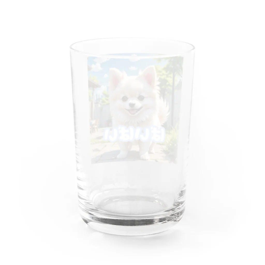 tagamiya7の可愛く別れを告げるポメチワ Water Glass :back