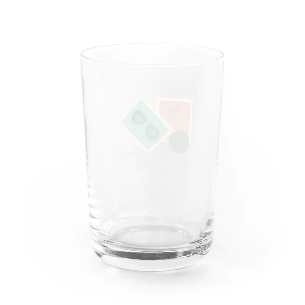  SATOHIROショップのレトロウェーブハーモニー Water Glass :back