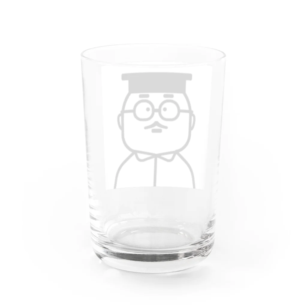コトアート: 「私はわたし、人は人」のぼく教授 Water Glass :back