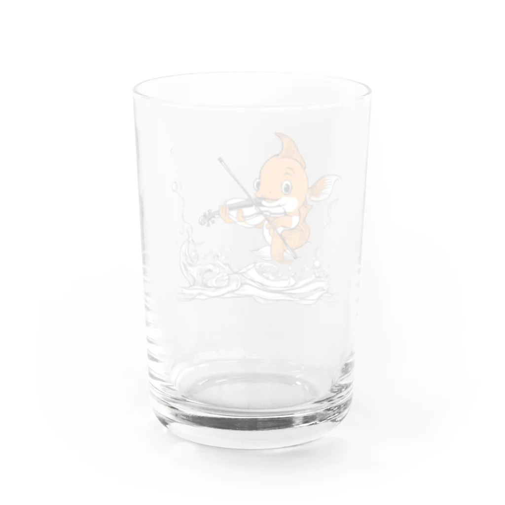 灯籠売りの金魚バイオリニスト Water Glass :back