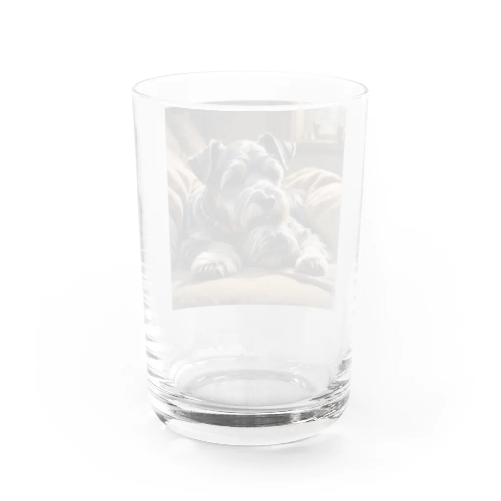 poko-284ののんびりシュナウザー Water Glass :back