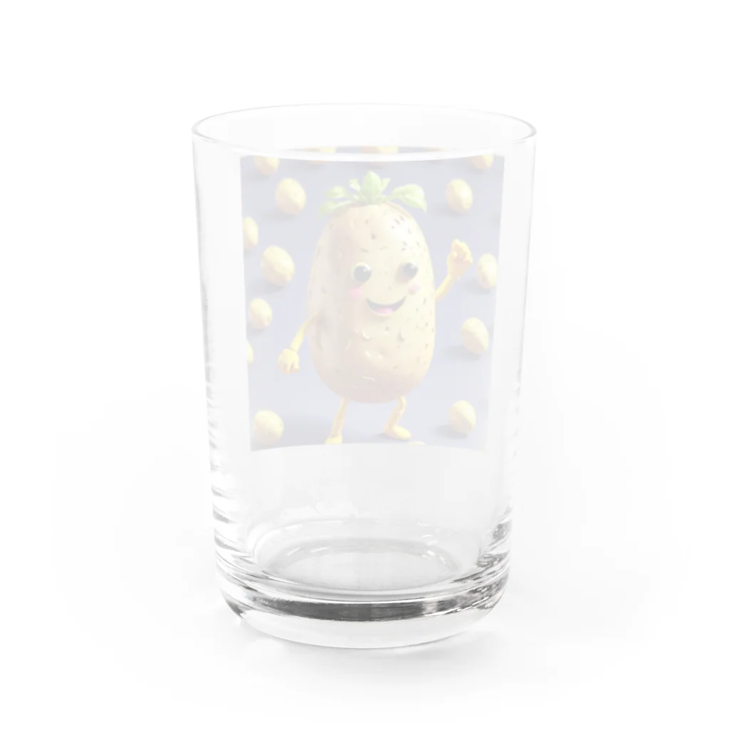 くまくまの踊るじゃがいも Water Glass :back