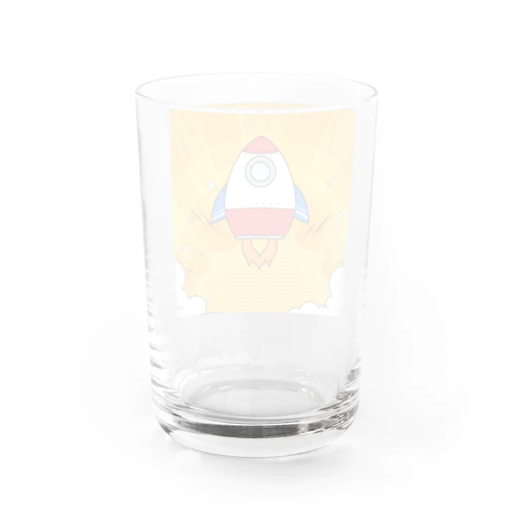 たま屋のロケット大好き Water Glass :back