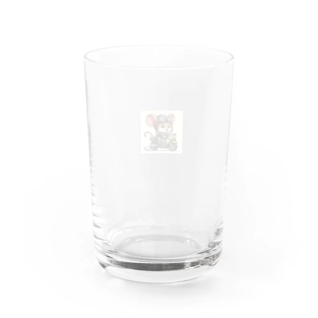 kyokingのバイクねずみ Water Glass :back