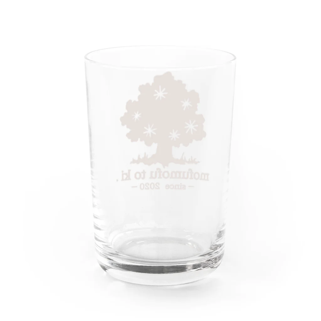 モフモフと木の『モフモフと木』オリジナルロゴグッズ Water Glass :back