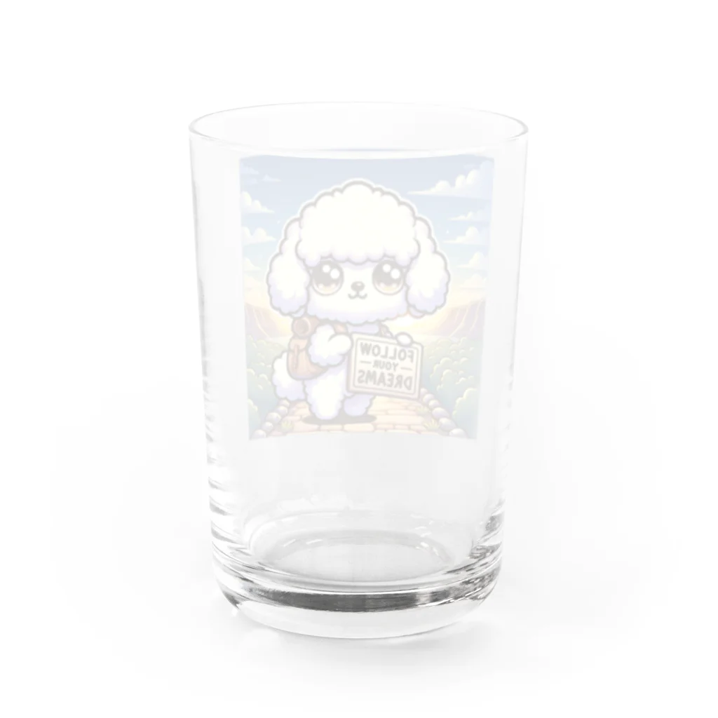 keikei5の華やかで愛らしいトイプードル Water Glass :back