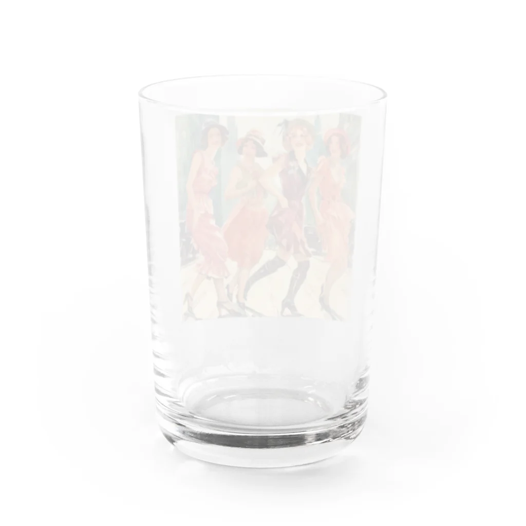 riのニューヨークを歩く女性 Water Glass :back