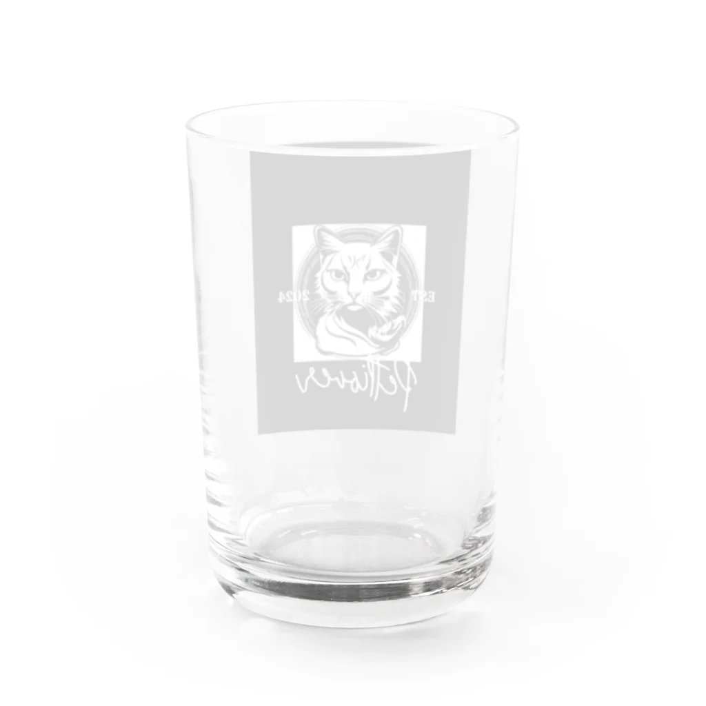 SERIY_SHOPの勇敢な猫戦士 Water Glass :back