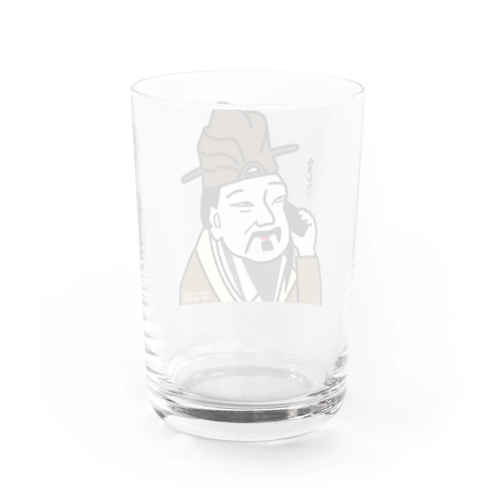 B-catのだじゃれ偉人シリーズ「孟子」 Water Glass :back